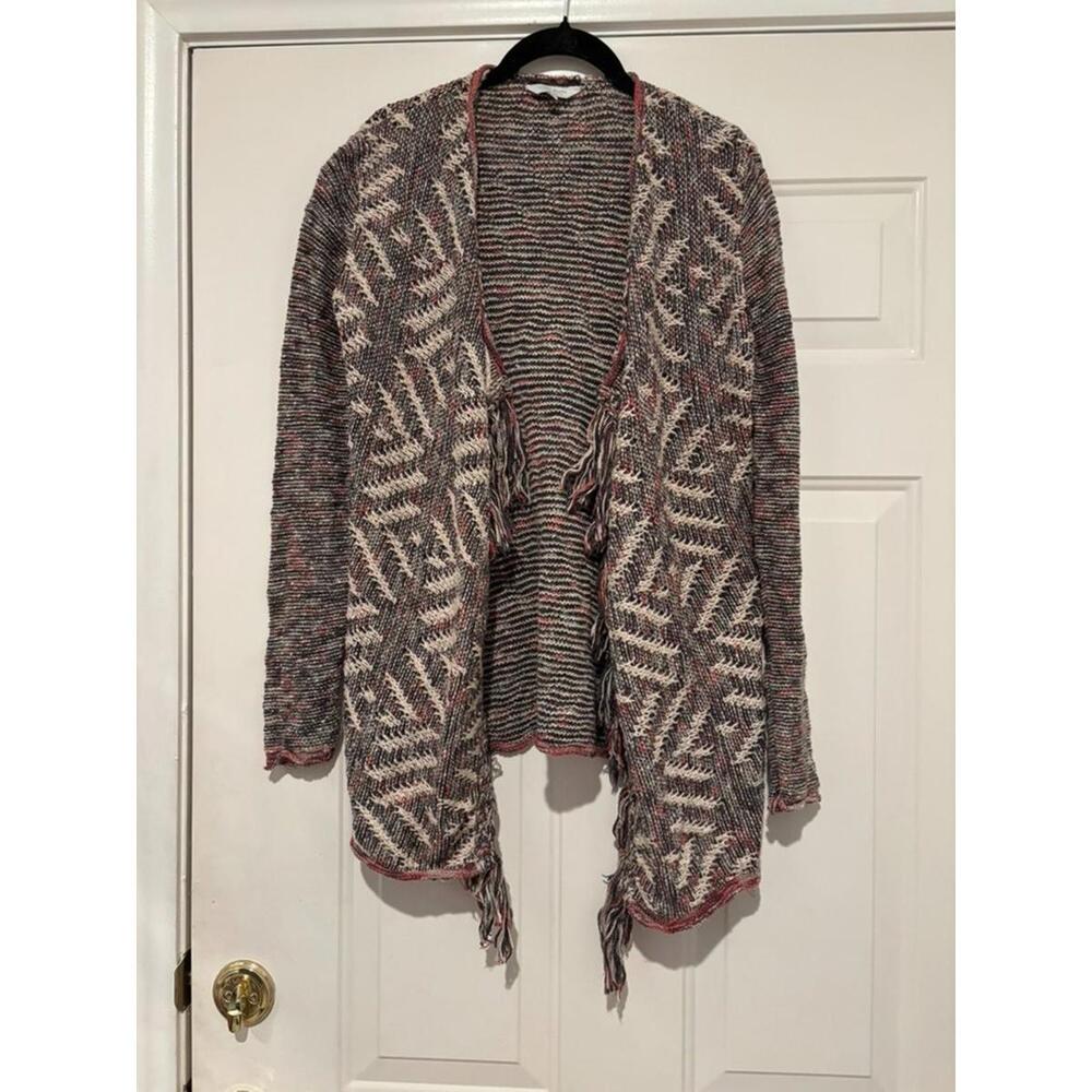 Women's sz S Lucky Brand brown striped cardigan #984‎